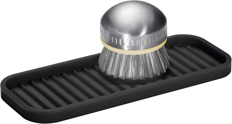 InterDesign iDesign Silicone Kitchen Sink Tray for Countertops - Black - Image 1